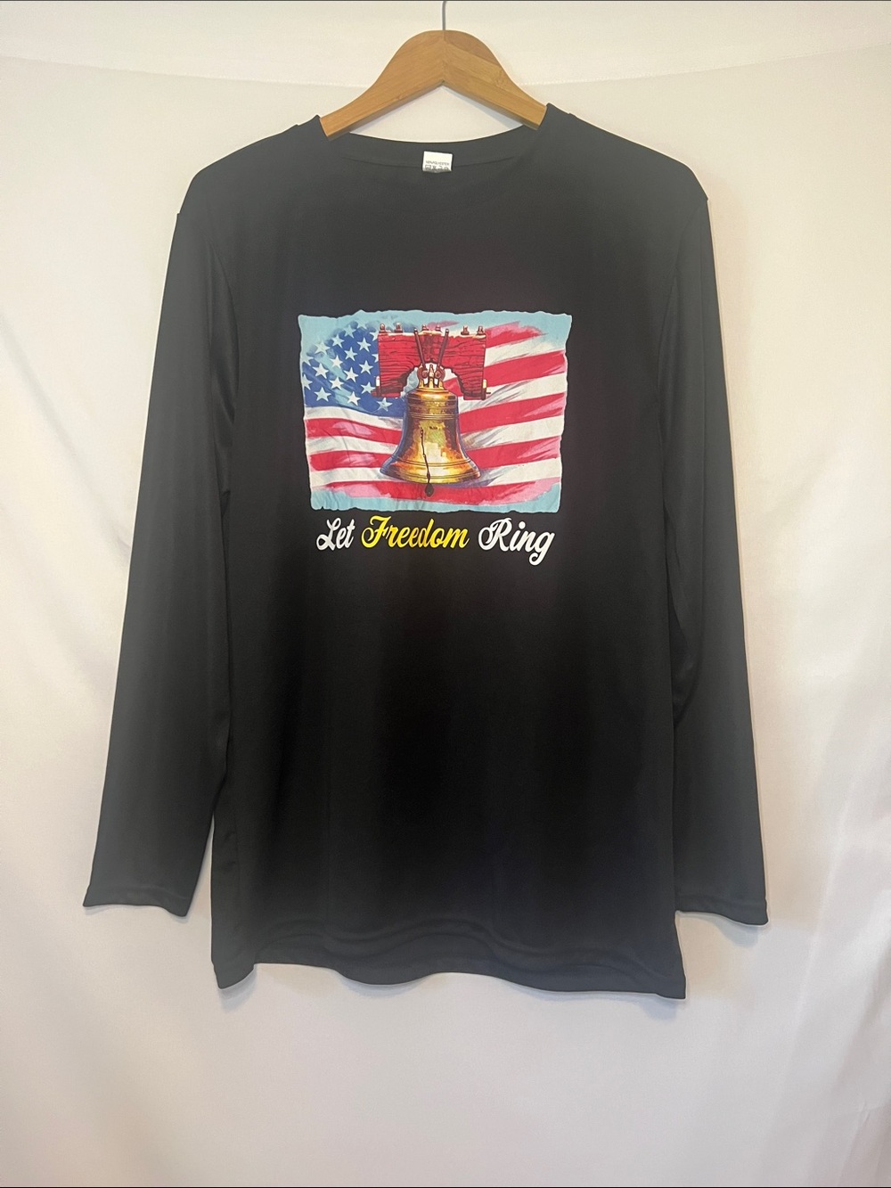 Armored Sportswear Let Freedom Ring Polyester Performance Long Sleeve Shirt L